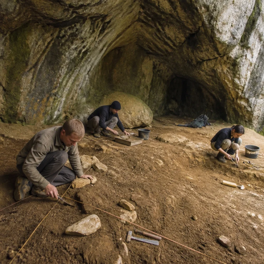 býčí skála archeologie